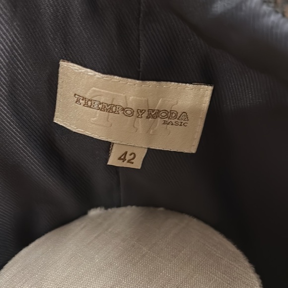 Tiempo Moda Women’s Single Breasted Gray Floral Velvet Blazer size 42 - Picture 11 of 11